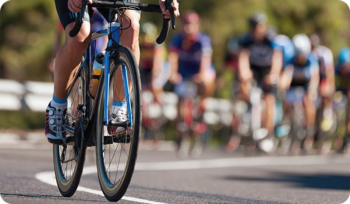 Rennradfahrer Rennradtraining